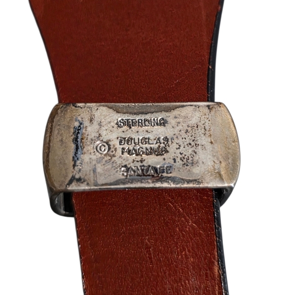 Rewards Tapered Leather Belt with Douglas Magnus Sterling Buckle Set Size 28 main image 4